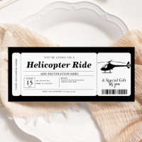 Billet cadeau surprise pour un vol en hélicoptère
