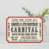 Invitation Billet Carnaval Admettre Un Anniversaire, N'Import (Debout devant)
