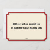 Invitation Billet Carnaval Admettre Un Anniversaire, N'Import (Dos)