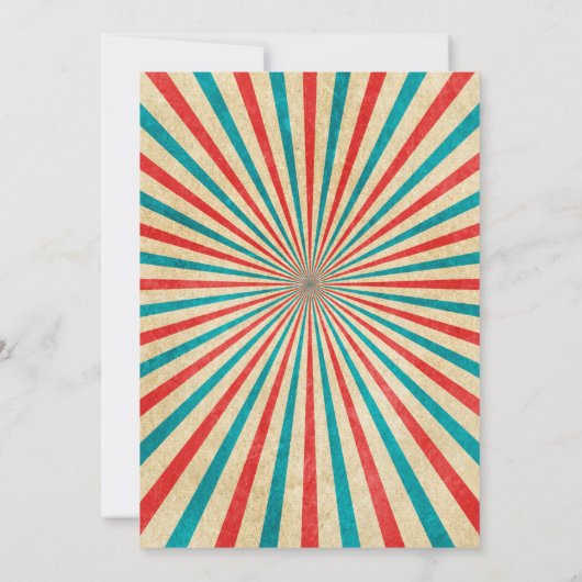 Invitation Billet Carnaval Circus Anniversaire Fête Invitatio (Dos)