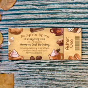 Invitation Billet Citrouille Spice et Tout Ce Qui Est Agréabl