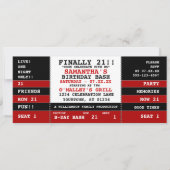Invitation Billet concert du 21e anniversaire (Devant)