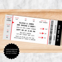 Billet Concert Musique Baby shower unique amusant