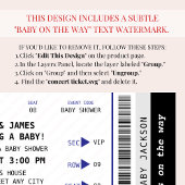 Invitation Billet Concert Musique Baby shower unique amusant