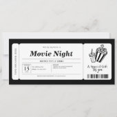 Invitation Billet Coupon cadeau de nuit pour film (Devant)