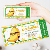 Invitation Billet d’anniversaire Fun Bananas Let’s Go