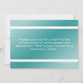 Invitation Billet d'admission du Lt Blue Graduation Party (Dos)