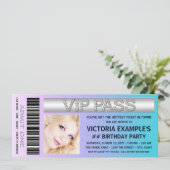 Invitation Billet d'admission Fête d'anniversaire (Debout devant)