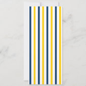 Invitation Billet d'anniversaire Blue & Yellow Sports à thème (Dos)