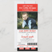 Invitation Billet d'anniversaire de baseball (Devant)