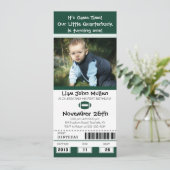 Invitation Billet d'anniversaire de football (Debout devant)