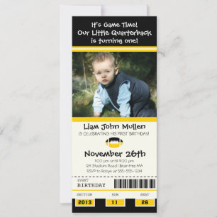 Invitation Billet d'anniversaire de football