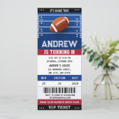 Invitation Billet d'anniversaire de football américain person (Debout devant)