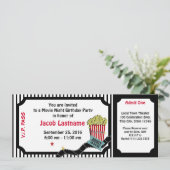 Invitation Billet d'anniversaire de la nuit du film (Debout devant)