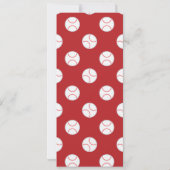 Invitation Billet d'anniversaire de l'événement de baseball (Dos)