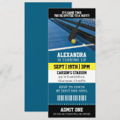 Invitation Billet d'anniversaire de Pickleball (Devant / Derrière)
