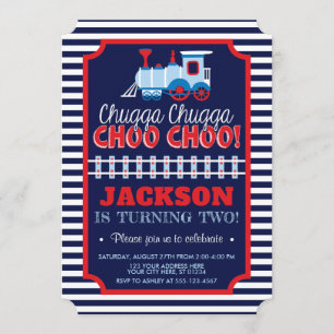 Invitation Billet d'anniversaire de train de l'invitation