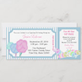 Invitation Billet d'anniversaire du carnaval de Sweet (Devant)