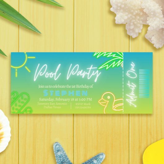 Invitation Billet d'anniversaire du garçon de la fête de la p