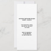 Invitation Billet d'anniversaire en beige noir Tuxedo Invitat (Dos)