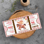 Invitation billet d'anniversaire fille wild west cogirl
