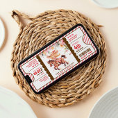 Invitation billet d'anniversaire fille wild west cogirl