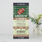 Invitation Billet d'anniversaire personnalisé Modèle américai (Debout devant)