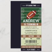 Invitation Billet d'anniversaire personnalisé Modèle américai (Devant / Derrière)