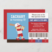 Invitation Billet d'anniversaire pour un garçon de (Devant / Derrière)