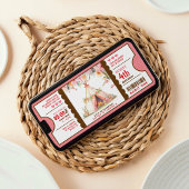 Invitation billet d'anniversaire rose