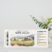 Invitation Billet d'avion Editable Napa Valley Plane, Califor (Debout devant)