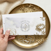 Invitation Billet d'Avion Fleurs Mariage de Destination