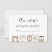 Invitation Billet de Baby shower de calamars pour animaux sau (Devant)