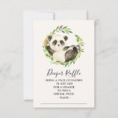 Invitation Billet de Baby shower de couches de  doux Panda (Devant)