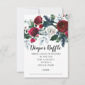 Invitation Billet de Baby shower de la fleur d'hiver (Devant)