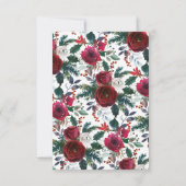 Invitation Billet de Baby shower de la fleur d'hiver (Dos)