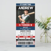 Invitation Billet de base-ball sport personnel Anniversaire a (Debout devant)