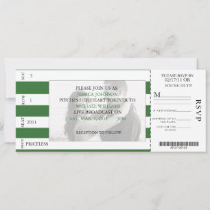 Invitation Billet de baseball