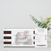 Invitation Billet de baseball (Debout devant)