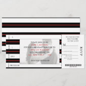 Invitation Billet de baseball (Devant / Derrière)