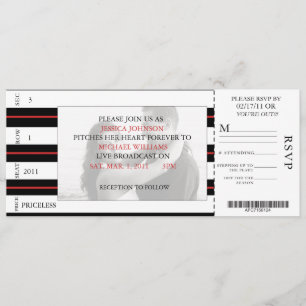 Invitation Billet de baseball