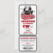 Invitation Billet de baseball de la nouvelle de l'année 2e an (Devant)