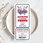 Invitation Billet de baseball de la recrue de l'année 3e anni