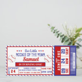 Invitation Billet de baseball de l'année de la première année (Debout devant)