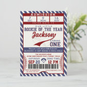 Invitation Billet de baseball pour le 1er anniversaire de la (Debout devant)