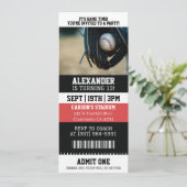Invitation Billet de Baseball pour un Anniversaire (Debout devant)