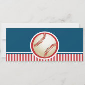 Invitation Billet de baseball Vintage rouge Anniversaire (Dos)