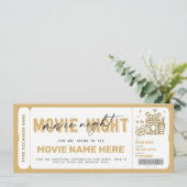 Invitation Billet de billet de nuit surprise Movie Coupon (Debout devant)