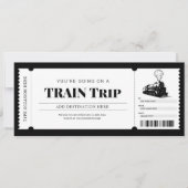 Invitation Billet de boarding pour voyage en train cadeau (Devant)