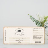 Invitation Billet de boarding surprise Voyage en train (Debout devant)